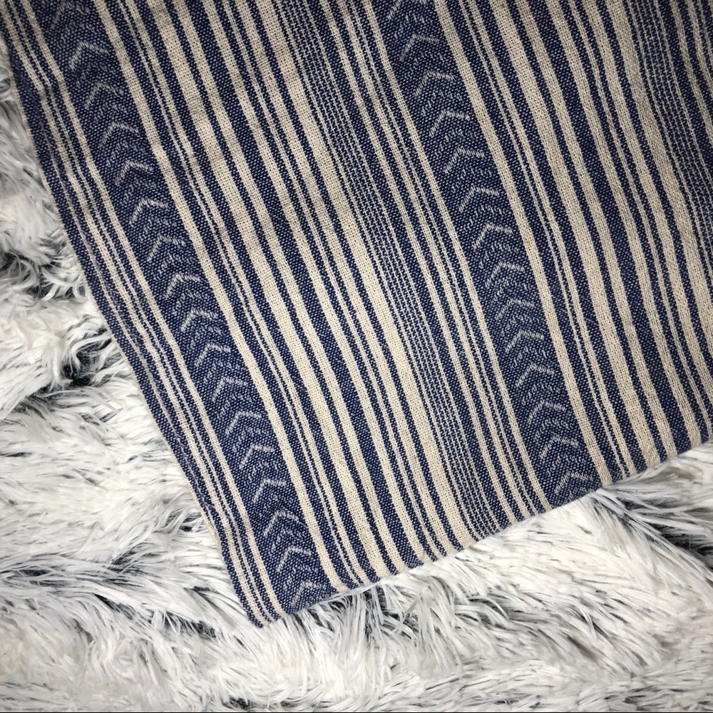 Gap Patterned Striped Cotton Chambray Mini Skirt 4 - image 8